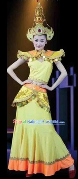 Chinese Dance Costumes Female Ethnic Groups Clothes