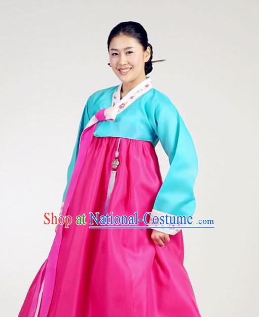 Korean Woman Traditional Clothes Hanbok Dress Shopping