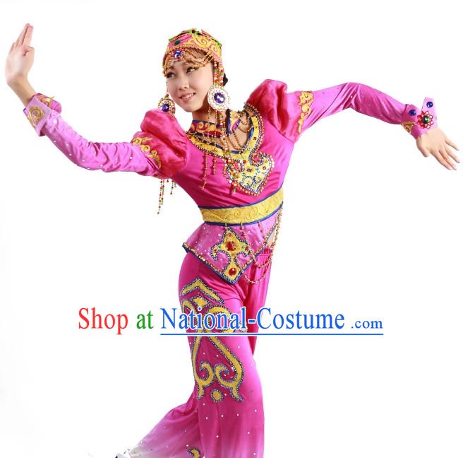 Chinese Mongolian Costumes and Hat for Women