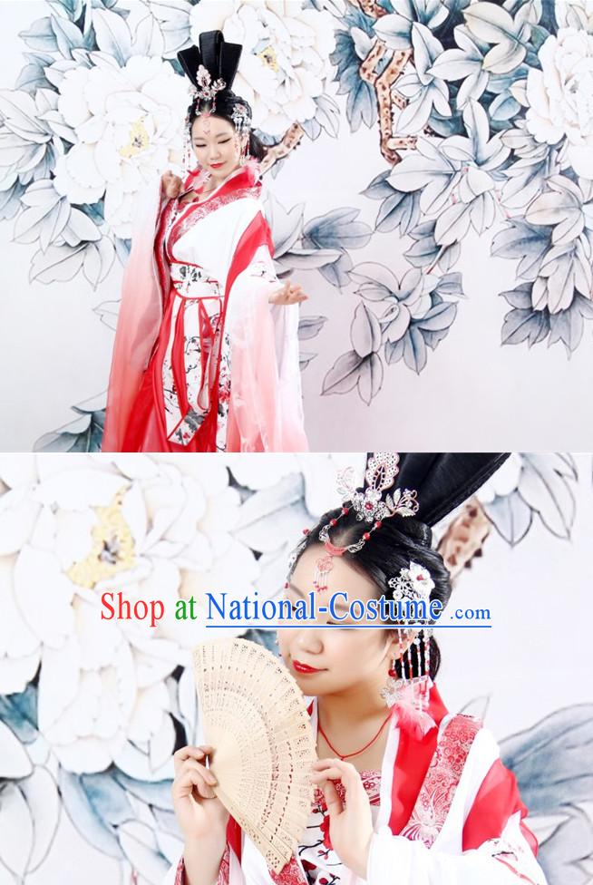 Chinese Princess Ancient Style Costumes and Hair Accessories Complete Set