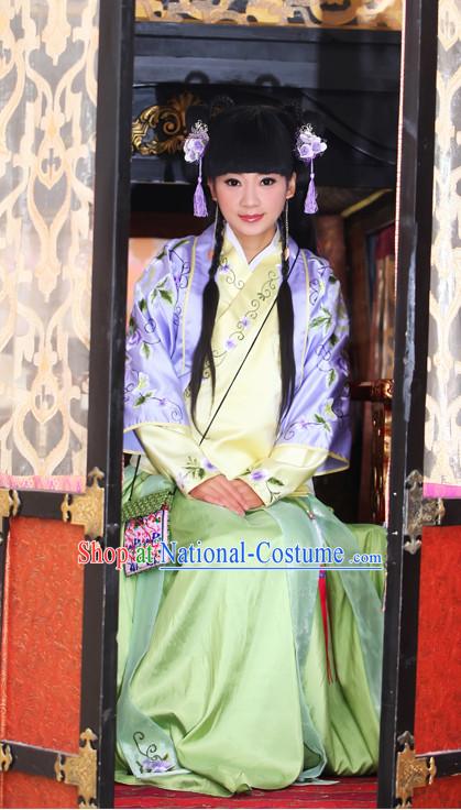 Ancient Chinese Descendants of Royal Families Costume Noble Birth Women Costumes Complete Set