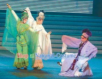 Chinese Traditional Xu Xian Bai She Qing She Opera Costumes 3 Sets