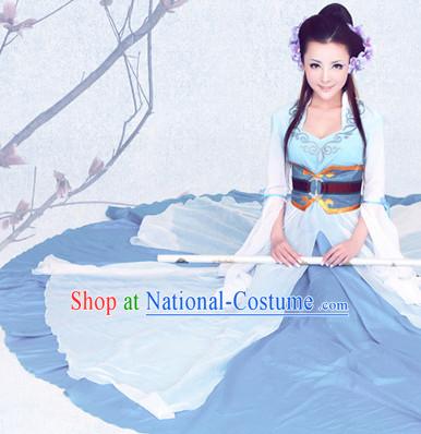 Asian Fashion Chinese Dance Outfits and Headwear