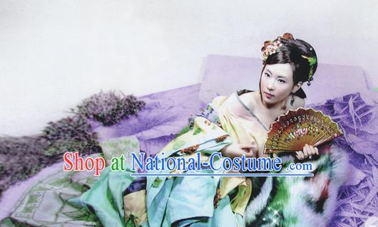 Chinese Traditional National Costume Princess Clothes Hair Jewelry