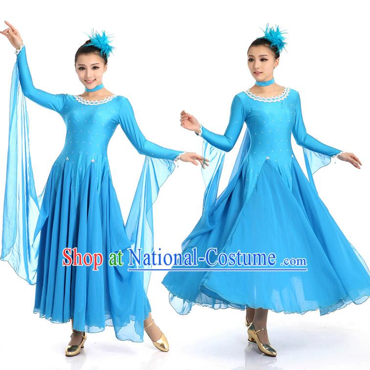 Ballroom Dancing Costumes Apparel Dance Stores Dance Gear Dance Attire and Hair Accessories Complete Set for Women