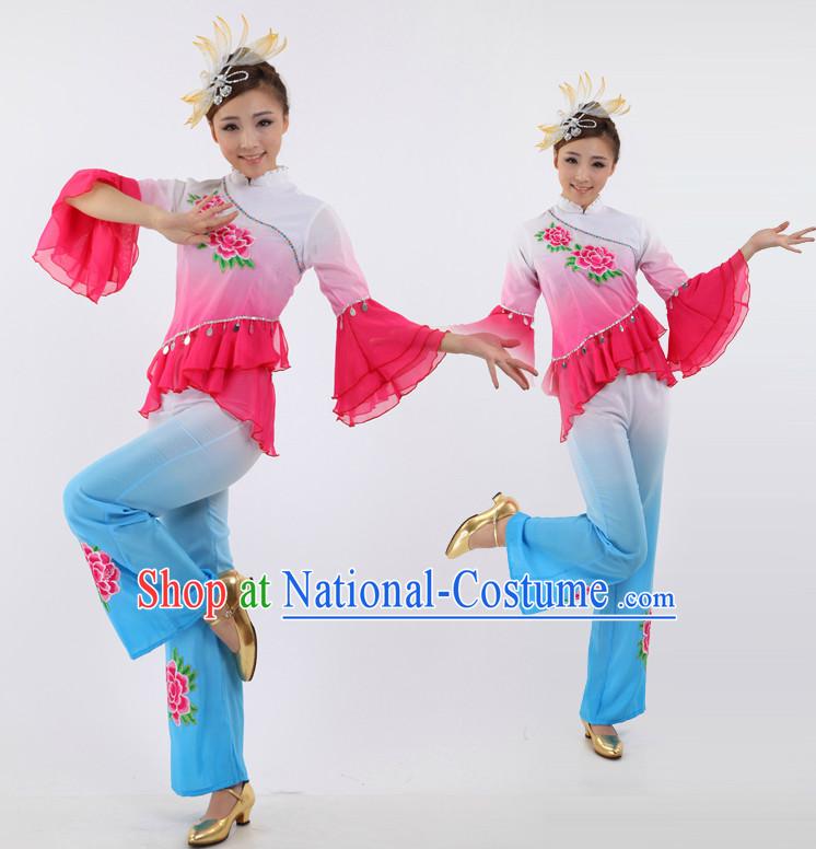 Chinese Stage Fans Costumes Dance Stores Dance Gear Dance Attire and Hair Accessories