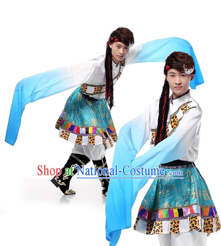 Asian Chinese Folk Ethnic Clothes Complete Set for Men