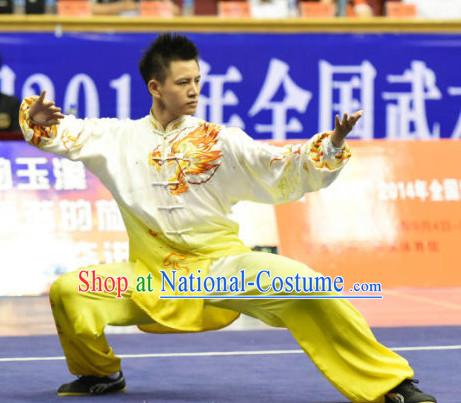 Top Dragon Embroidery Tai Chi Yoga Clothing Yoga Wear Yang Tai Chi Quan Kung Fu Contest Uniforms for Men