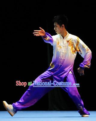 Top Dragon Embroidery Tai Chi Yoga Clothing Yoga Wear Yang Tai Chi Quan Kung Fu Contest Uniforms for Men