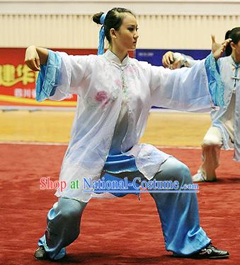 Top Tai Chi Yoga Clothing Yoga Wear Yang Tai Chi Quan Kung Fu Pants Bluose Mantle Uniforms for Women