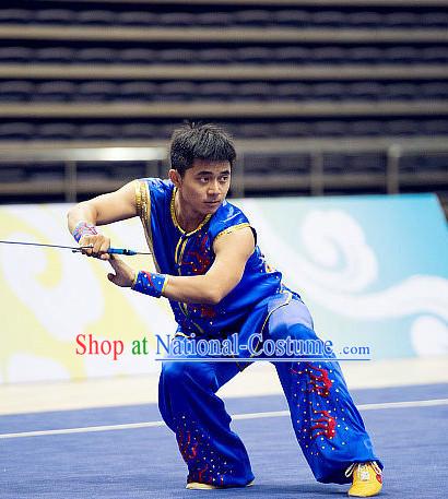 Top Martial Arts Uniforms Supplies Kung Fu Southern Sword Competition Uniforms for Men