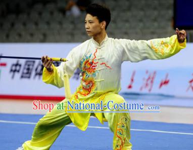 Top Tai Chi Costumes Taijiquan Costume Aikido Chikung Tichi Uniforms Quigong Uniform Thaichi Martial Art Qi Gong Combat Clothing Competition Uniforms