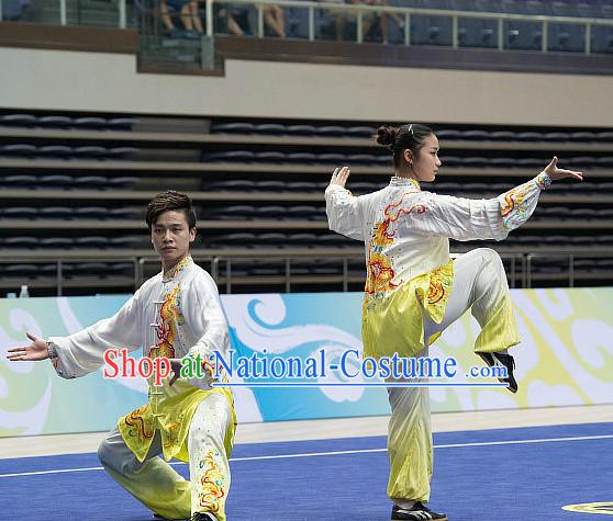 Top Color Transition Tai Chi Costumes Taijiquan Costume Aikido Chikung Tichi Uniforms Quigong Uniform Thaichi Martial Art Qi Gong Combat Clothing Competition Uniforms for Women or Men