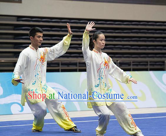 Top Tai Chi Costumes Taijiquan Costume Aikido Chikung Tichi Uniforms Quigong Uniform Thaichi Martial Art Qi Gong Combat Clothing Competition Uniforms for Men or Women