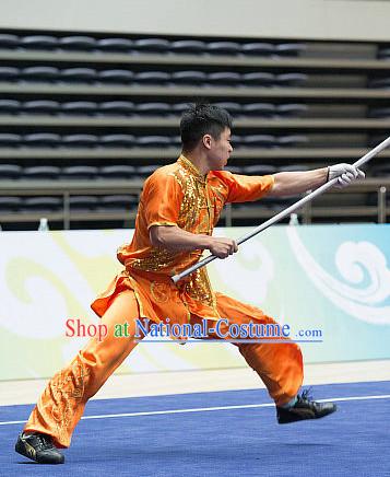 Top Kung Fu Stick Competition Uniforms Kungfu Training Suit Kung Fu Clothing Kung Fu Movies Costumes Wing Chun Costume Shaolin Martial Arts Clothes for Men