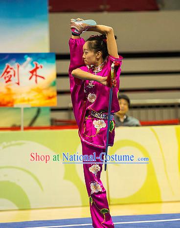 Top Chinese Kung Fu Sword Uniforms Kungfu Uniform Martial Arts Competition Costumes for Women