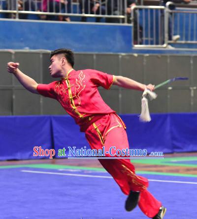 Top Chinese Wushu Kung Fu Sword Uniforms Kungfu Uniform Martial Arts Competition Costumes for Men