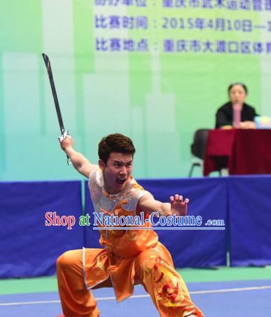 Top Chinese Southern Fist Wu Shu Kung Fu Sword Uniforms Kungfu Uniform Martial Arts Competition Costumes for Men