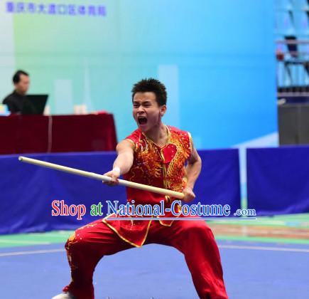 Top Chinese Kung Fu Stick Wooden Dummy Hung Gar Taekwondo Gear Taekwondo Equipment Kung Fu Moves Chinese Kungfu Costume Wing Chun Costumes Competition Uniforms