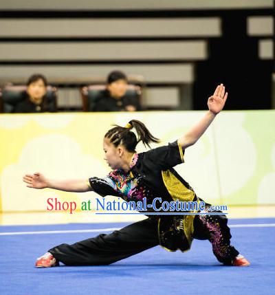 Top Chinese Martial Arts Competition Uniform Kung Fu Suit Gongfu Uniforms for Women