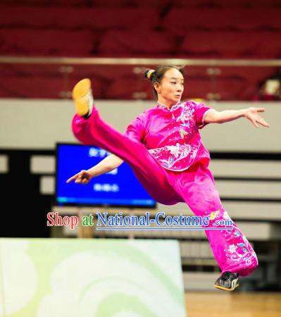 Top Chinese Martial Arts Competition Uniform Kung Fu Suit Gongfu Uniforms for Women