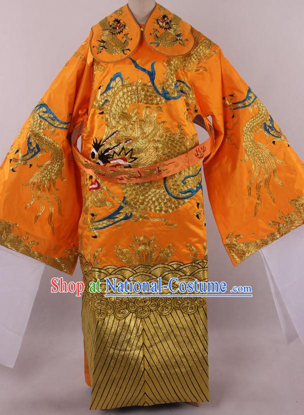 Chinese Beijing Opera Peking Opera Da Kao Long Dragon Robe Costumes Complete Set for Men