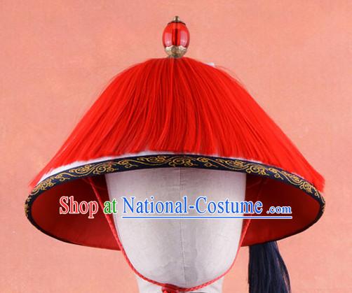 Chinese Traditional Qing Palace Official Solider Hat