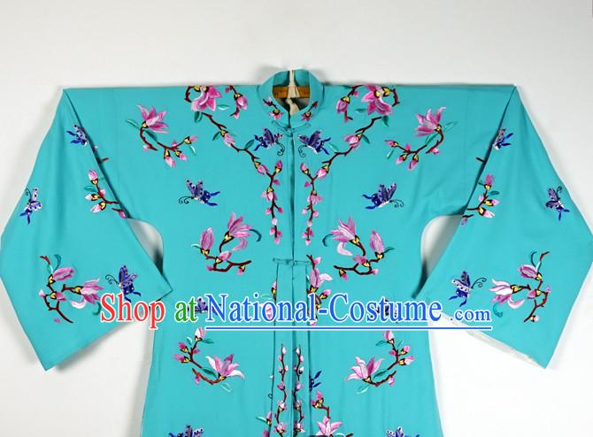 Chinese Beijing Opera Costumes Peking Opera Hua Tan Embroidered Flower Long Robe for Women