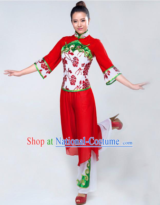 Traditional Chinese Han Ethnic Dance Costume Complete Set for Women