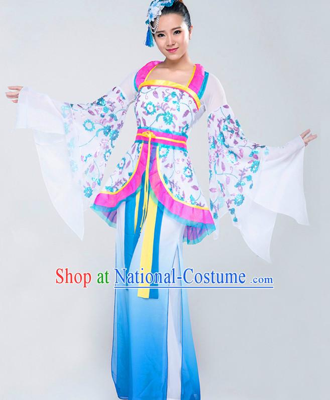 Traditional Chinese Classical Dancing Suits Complete Set for Women