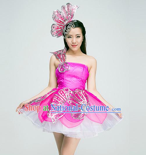 Chinese Girls Dancewear Dance Costumes for Competition