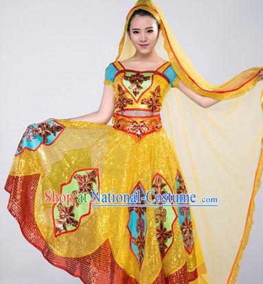 Indian Girls Dancewear Dance Costumes for Competition