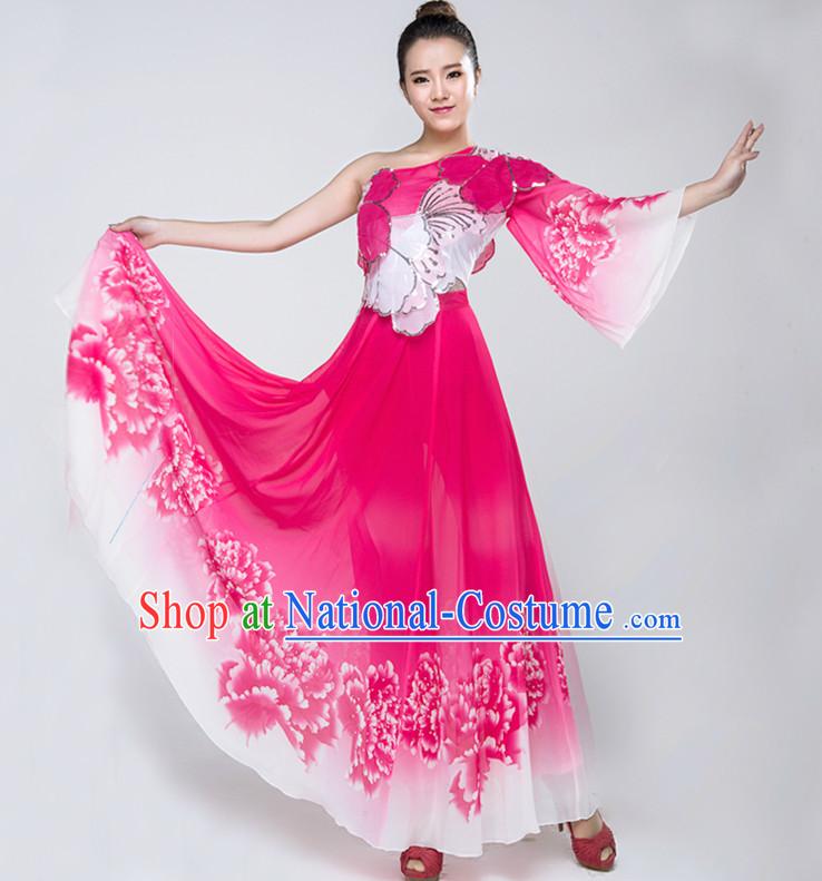 Chinese Lyrical Dance Costumes Girls Dancewear Dance Costume for Competition