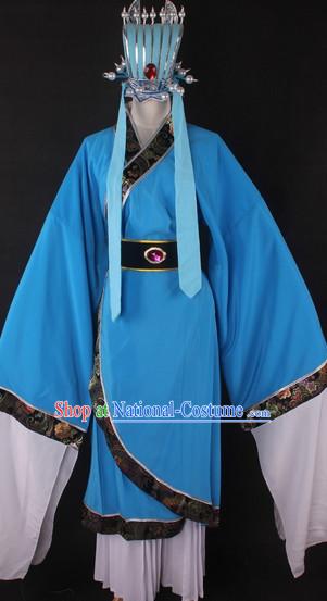 Chinese Culture Chinese Opera Costumes Chinese Cantonese Opera Beijing Opera Costumes Zhuge Liang Costumes and Hat for Men