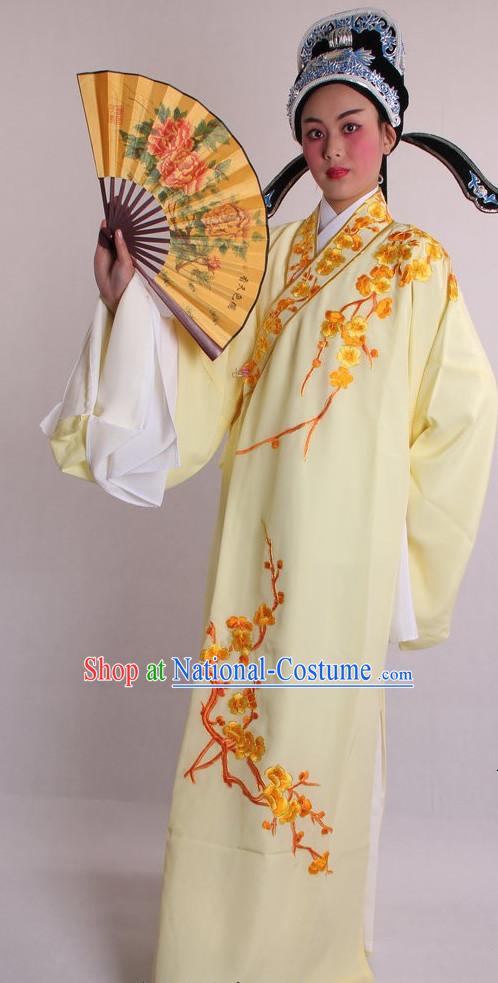 Chinese Culture Chinese Opera Costumes Chinese Cantonese Opera Beijing Opera Costumes Young Scholar Costumes and Hat Complete Set for Men