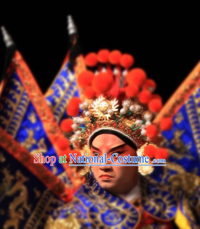 Chinese Beijing Opera Wu Sheng Helmet for Men