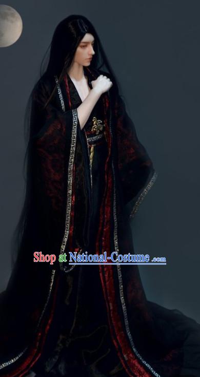 Black Chinese Hanfu Clothes for Men