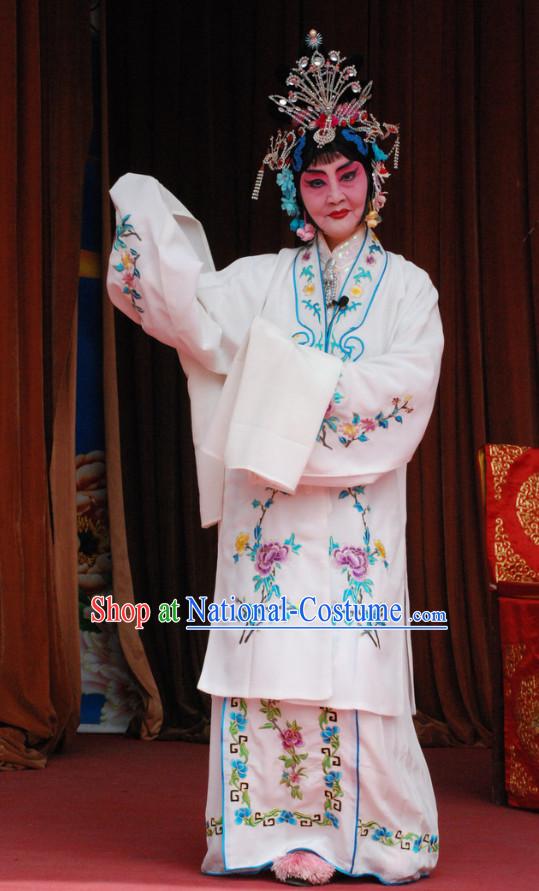 Chinese Beijing Opera Peking Opera Hua Dan Costumes and Hair Accessories Complete Set for Women