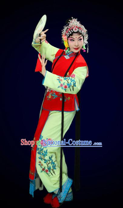 Chinese Peking Opera Beijing Opera Hua Tan Costumes and Hair Accessories Complete Set for Women