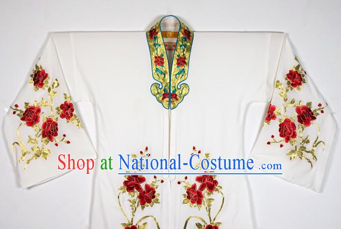 Chinese Beijing Opera Peking Opera Theatrical Costumes Embroidered Flower Long Robe for Women