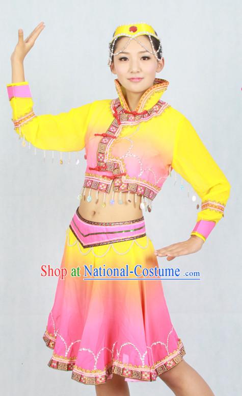 Asian Fashion China Dance Apparel Dance Stores Dance Supply Discount Chinese Mongolian Dance Costumes for Women