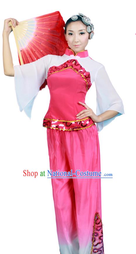 Asian Fashion China Dance Apparel Dance Stores Dance Supply Discount Chinese Fan Dance Costumes for Women