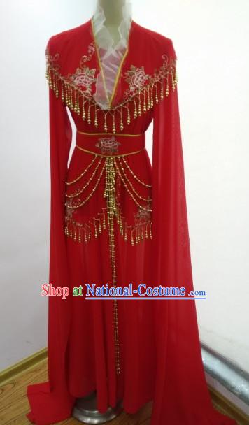 Asian Chinese Traditional Dress Theatrical Costumes Ancient Chinese Clothing Water Sleeve Classical Dancing Costumes for Women