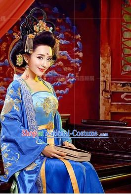 Chinese Empress Kimono Dress and Hair Accessories Complete Set