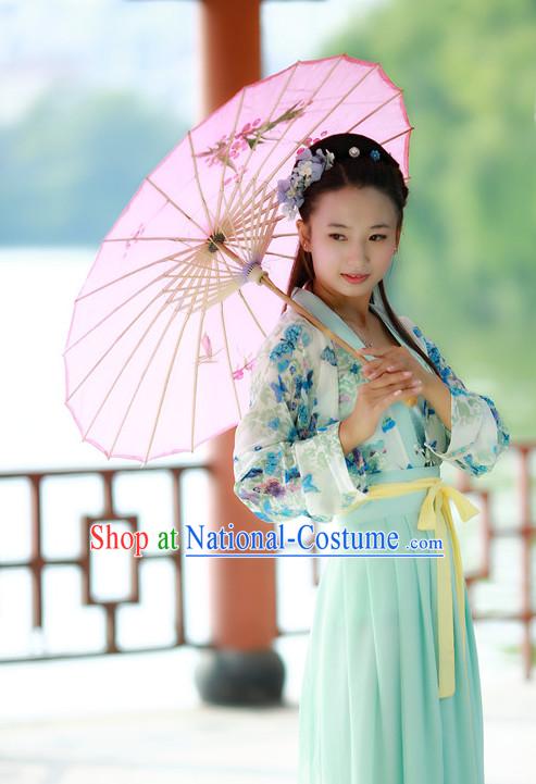 Chinese Traditional Plus Size Dresses Summer Dresses and Headpieces Complete Set for Women