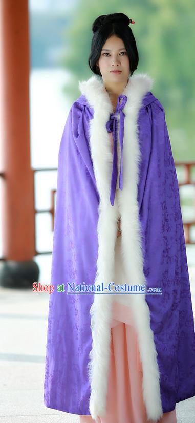 Chinese Traditional Winter Mantle Cape for Women