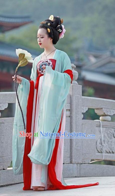 Chinese Tang Dynasty Summer Dress for Ladies