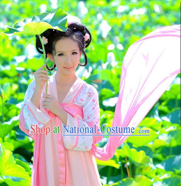 Tradiitonal Chinese Summer Hanfu Ruqun Costumes Complete Set