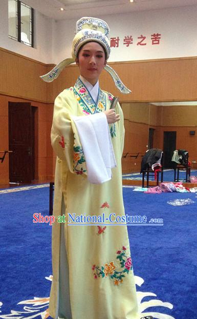 Chinese Opera Costumes National Costume Xiao Sheng Masquerade Costumes and Hat