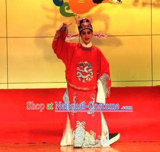 Chinese Beijing Opera Official Costumes and Hat for Men